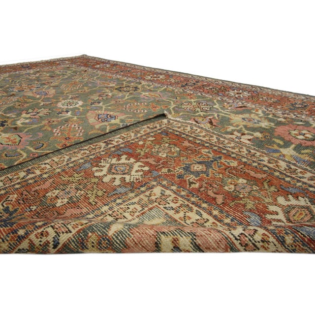 Antique Persian Sultanabad Rug- 06'10 X 10'10 For Sale - Image 4 of 6