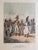 A handsome matching set of five vintage French military prints depicting the uniforms of Napoleon's Garde Impériale...