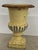 Mid-Century Petite Cast Iron Medici Style Garden Urn in Pale Yellow For Sale - Image 9 of 12