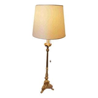 Brass Floor Lamp with Formal Decoration For Sale