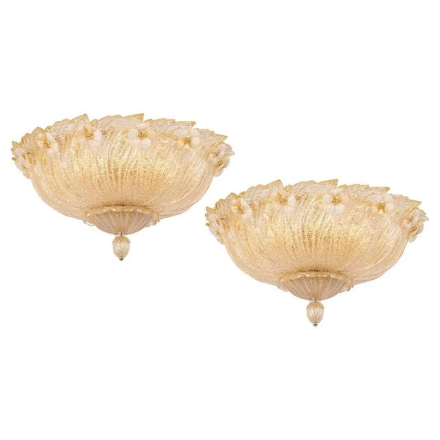 Large Grand Hotel Murano Ceiling Fixture attributed to Barovier & Toso, Italy, 1970s For Sale - Image 13 of 13