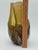 Mid Century Murano Amber Art Glass Aventurine Gold Flecks Vase Basket Handled For Sale - Image 10 of 11