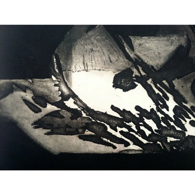Mid-Century Modern Mid Century Modernist Abstract Print "Obsidian" 1966 For Sale - Image 3 of 8