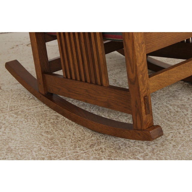 Stickley Arts & Crafts Mission Oak Rocker For Sale - Image 11 of 18