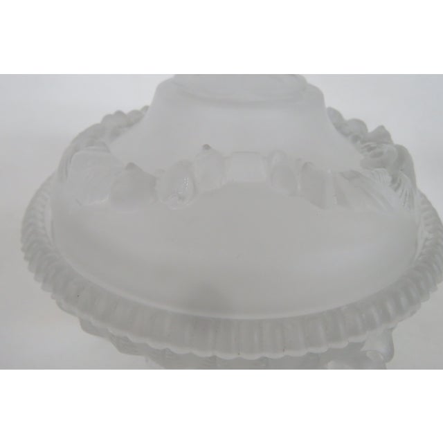 Glass Portieux Vallerystahl Satin Argonaut Shell Frosted Glass Candy Dish 4505b For Sale - Image 7 of 18