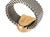 Contemporary Mid 20th Century Tous 18k Gold & Stainless Tulip Charm Mesh Flex Band Ring Size 6 For Sale - Image 3 of 6