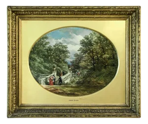 John Syer, Walk in the Park, 1800s, Oil on Canvas