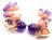 1980s Pair of Cartier Rose Gold Coral Amethyst Diamond Delices De Goa Earrings For Sale - Image 13 of 17