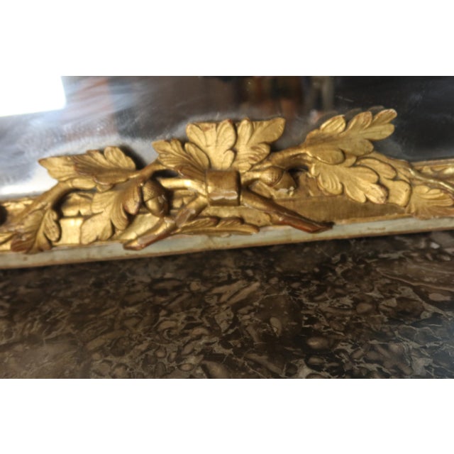 Large Louis XV Trumeau Mirror, 1700s For Sale - Image 12 of 16