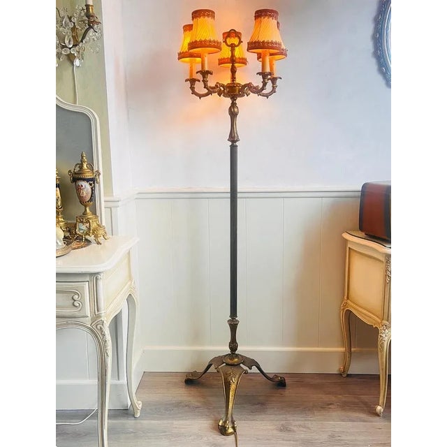 Antique Floor Lamp in Bronze For Sale - Image 10 of 10