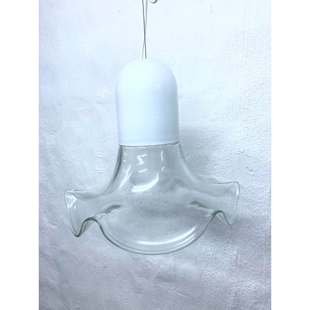 Italian Murano Glass Pendant Lamp by Renato Toso & Roberto Pamio for Leucos, 1970s For Sale - Image 10 of 10