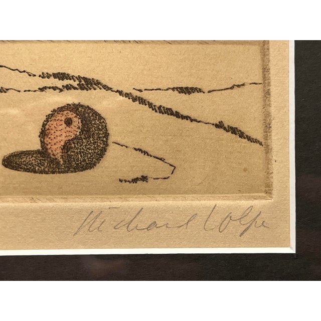 Realism 1970s Richard Volpe Catnap Limited Edition Intaglio Etching 50/180 Signed Framed For Sale - Image 3 of 9