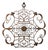 Hanging Scrolled Iron Wall Art W. Gold Finish For Sale