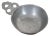 Antique circa 18th century childs pewter porringer / tastevin featuring straight sides with rim flange, flat base,...