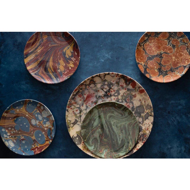 Not Yet Made - Made To Order Siren Song Library Marble Melamine Large Platter, 14" For Sale - Image 5 of 6