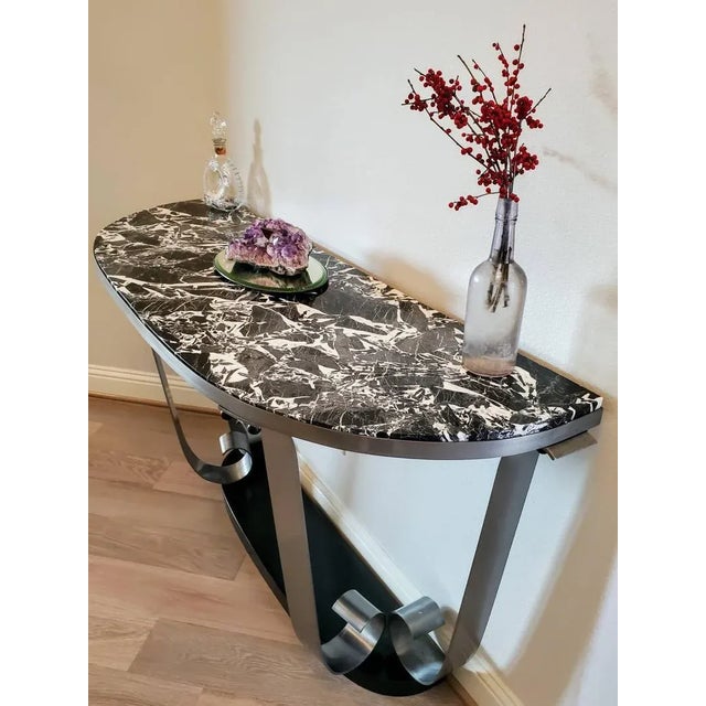 Early 20th Century French Art Deco Raymond Subes Console Table For Sale - Image 5 of 11