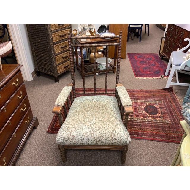 Bobbin Chair With Upholstery For Sale - Image 11 of 12