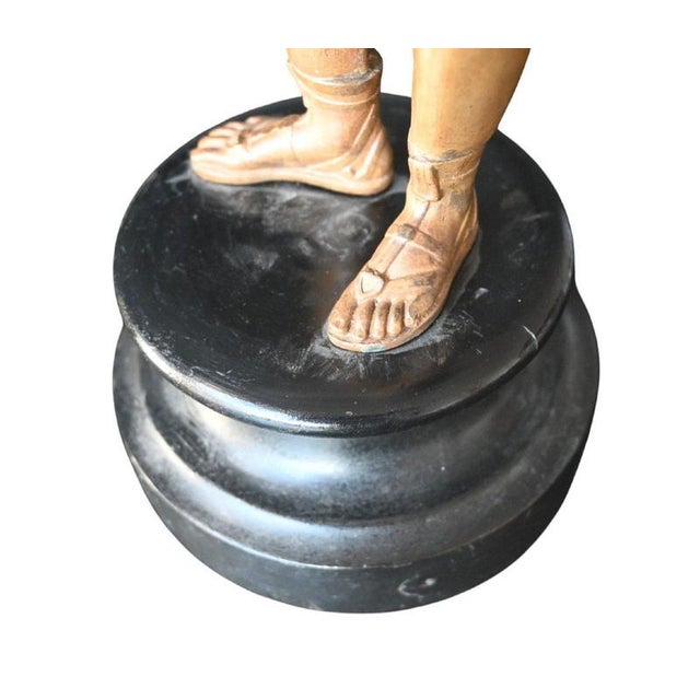 Yellow Italian Artist, Grand Tour Sculpture Representing Mars, 19th Century, Bronze For Sale - Image 8 of 9