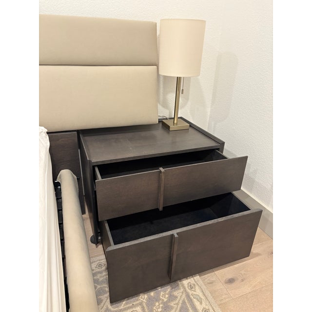 Contemporary Huppé Plank King Bed and Side Tables For Sale In San Francisco - Image 6 of 12