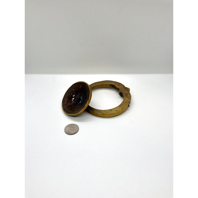 Henredon Henredon Large Ring Pull Antique Brass For Sale - Image 4 of 4