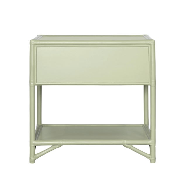 Light Green Olympia One-Drawer Nightstand in Celery Green For Sale - Image 8 of 9