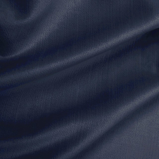 Transitional Tori Platform Bed in Ocean Slub Velvet, Full/Double For Sale - Image 3 of 7