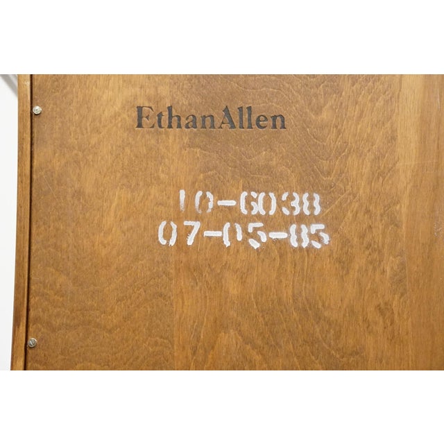 Ethan Allen Heirloom Nutmeg Maple 44" Buffet W. China Cabinet 10-6037 / 10-6038 For Sale - Image 15 of 15