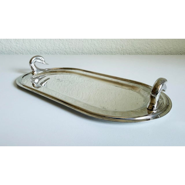 French Silver Finish Duck Tray, 1960s For Sale In Sacramento - Image 6 of 11