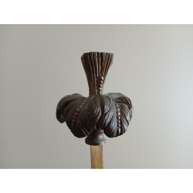 Antique Brass, Bronze, and Marble Cherub Bouillotte Lamp For Sale - Image 13 of 18