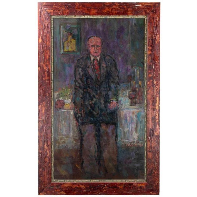 Sirio Pellegrini, The Professor, Oil on Board, 1969 For Sale - Image 6 of 6