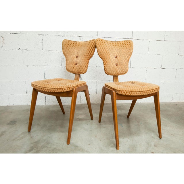 1950s Chairs and Lounge Armchairs attributed to Roger Landault for ABC, 1950s, Set of 6 For Sale - Image 5 of 18