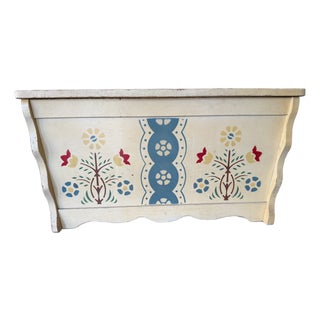 20th C Reproduction Hand Painted Scandinavian Blanket Chest For Sale