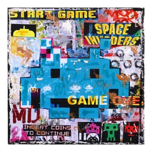 "Space Invaders" Original Artwork by Marion Duschletta