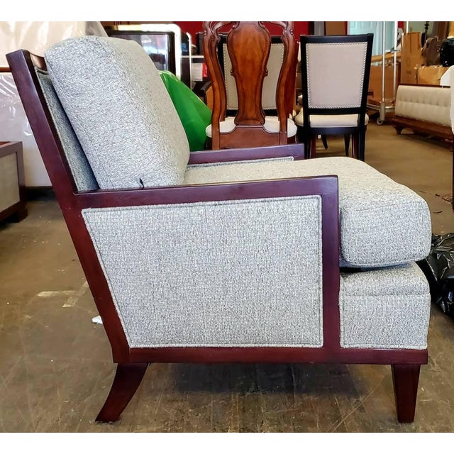 Henredon Furniture Barbara Barry Mendicino Upholstered Lounge Chair And Ottoman Chairish