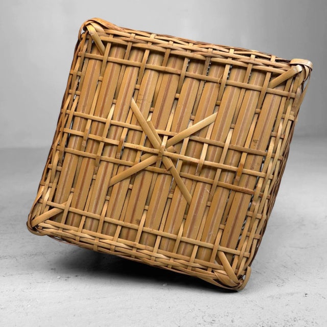 Japanese Bamboo Hanakago Ikebana Flower Basket, 1960s For Sale - Image 12 of 18