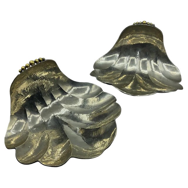 Large Art Deco Shell-Shaped Centerpieces, Set of 2 For Sale