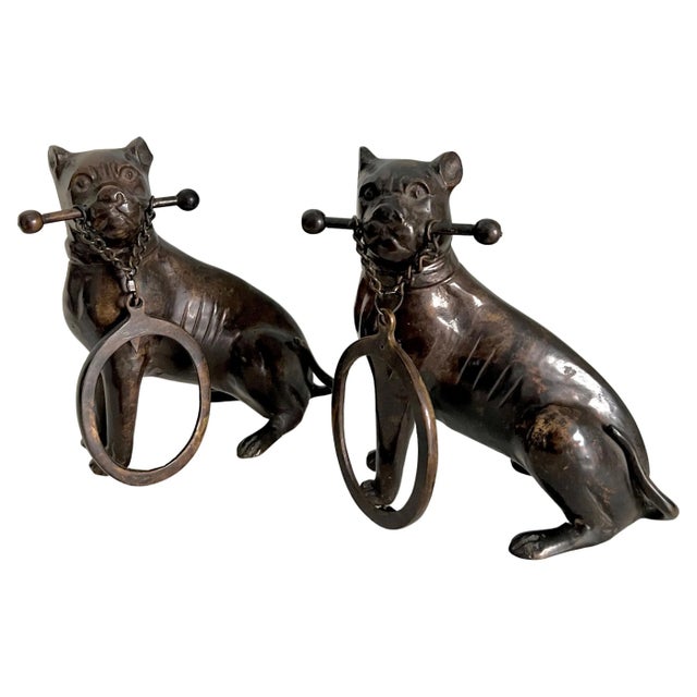 Mid 20th Century Bronze Boxer Dog Holding an Oval Picture Frame Bookends - A Pair For Sale - Image 10 of 10