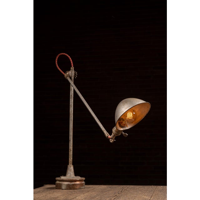 Industrial Vintage Articulated Industrial Task Lamp by o.c. White For Sale - Image 3 of 12