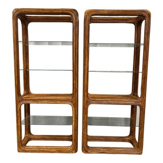 20th Century Pencil Reed Etageres, a Pair For Sale
