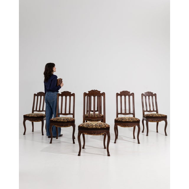 19th Century France Louis XV Brown Wood Dining Chair For Sale - Image 4 of 10