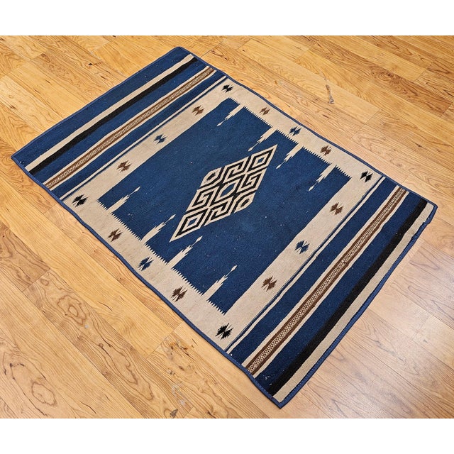 Textile Early 20th Century Saltillo Serape Kilim Rug For Sale - Image 7 of 9