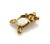 Mid 20th Century Diamond Mabe Pearl 14k Yellow Gold Bear Pin Brooch For Sale - Image 4 of 6