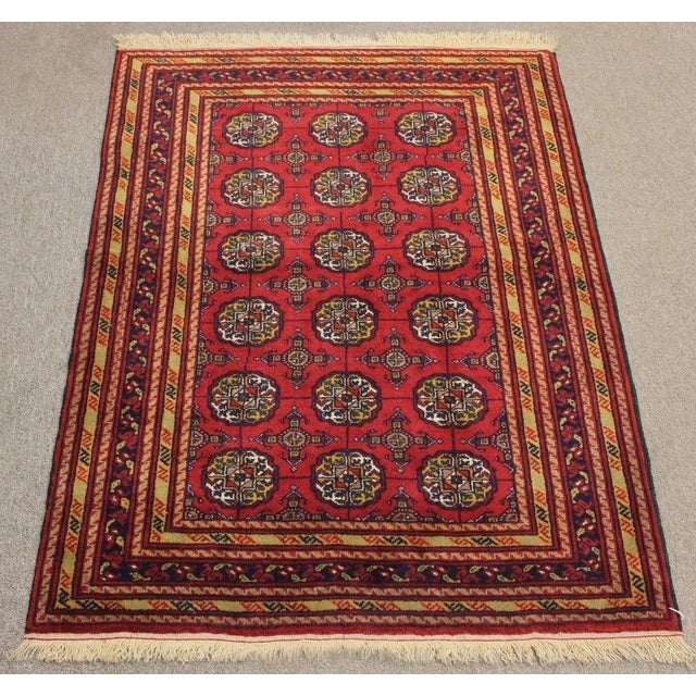1970s Vintage Traditional Turkish Anatolian Hand Knotted Ikat Kayseri Rug For Sale - Image 10 of 10