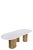 Contemporary Balmain White Oval Stone Top Dining Table for 6 For Sale - Image 3 of 5