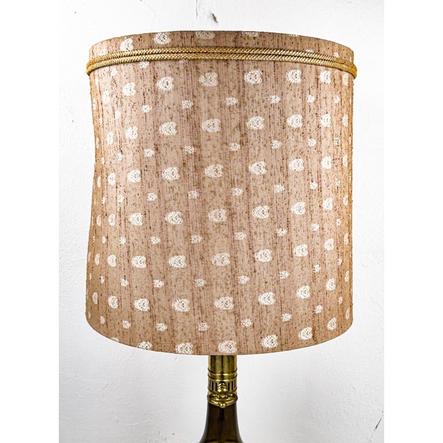 Mid 20th Century Midcentury Modern Smoked Glass Kerosene Lantern Inspired Table Lamp For Sale - Image 13 of 16