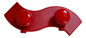 Vintage Space Age Minimalist Bottoni Plastic Coat Hook by l.caramella for Con&con, Italy, 1970s