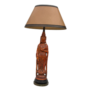 1940s Hollywood Regency Guanyin Lamp