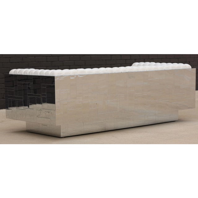 Mid-Century Modern Mid 20th Century Paul Evans Biscuit Tufted Cityscape Sofas, Signed For Sale - Image 3 of 9