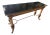 Late 19th Century Ornate Italian Neoclassical Console Table With Gold Leaf and Black Top For Sale