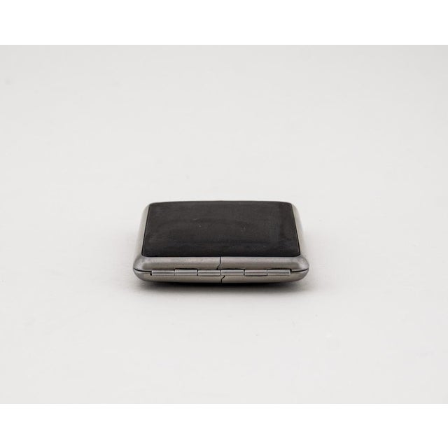 Bauhaus German Stainless Steel Cigarette Case with Leather Inlay, 1930s For Sale - Image 3 of 18